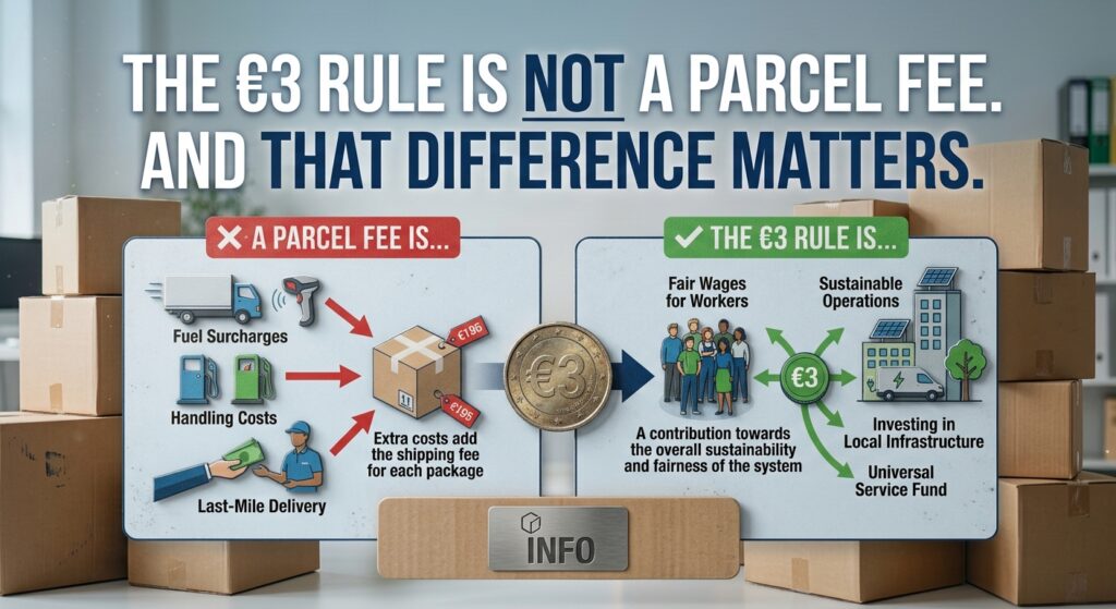The €3 Rule Is Not a Parcel Fee. And That Difference Matters.